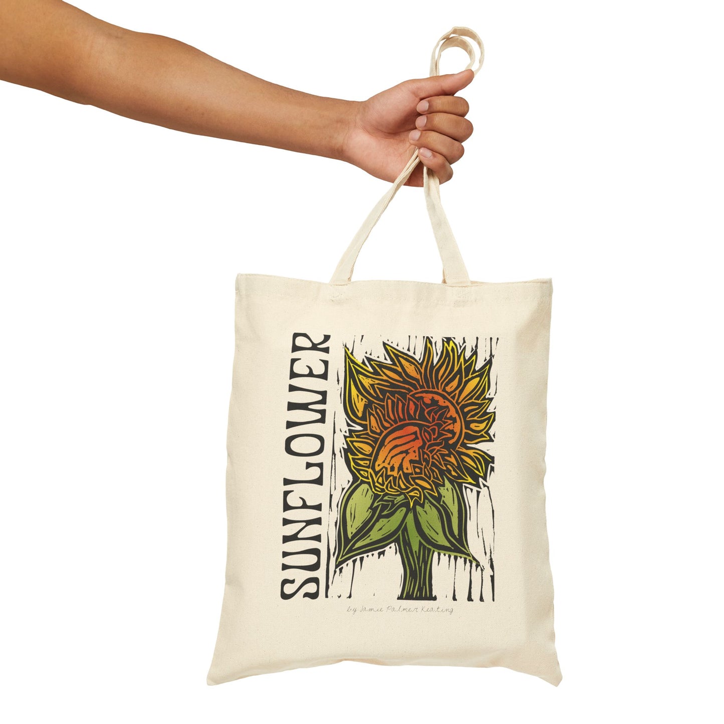 Tote Bag — "Sunflower" Botanical Canvas Tote