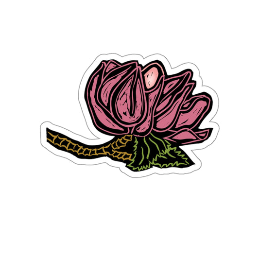 Gorgeous Magnolia Die-Cut Stickers, Floral Decals for Laptops, Water Bottles, Gift for Nature Lovers, Aesthetic Decor