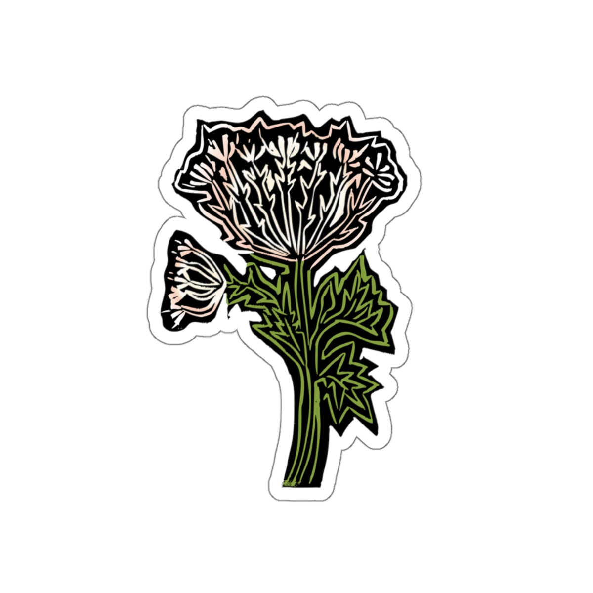 Queen Anne's Lace Die-Cut Stickers | Aesthetic Decor, Laptop Stickers, Handmade Gifts, Nature-Inspired Art, Floral Design