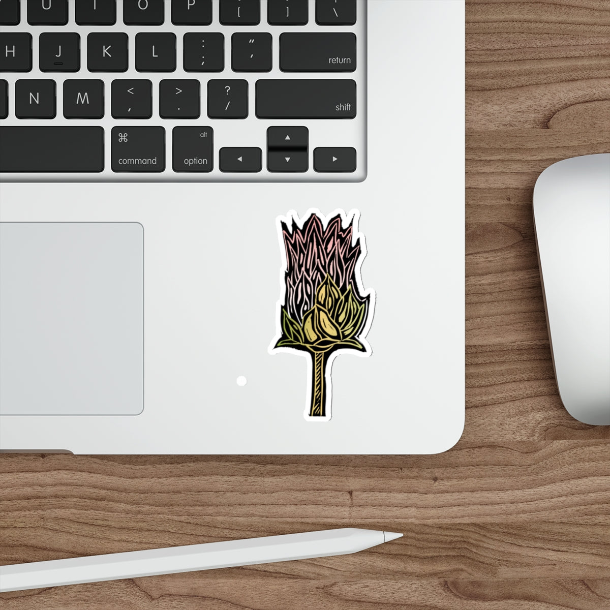 Xeranthemum Artful Nature Die-Cut Stickers | Floral Decor, Cute Gifts for Plant Lovers, Aesthetic Laptop Accessories, Eco-Friendly Art, Floral Decor