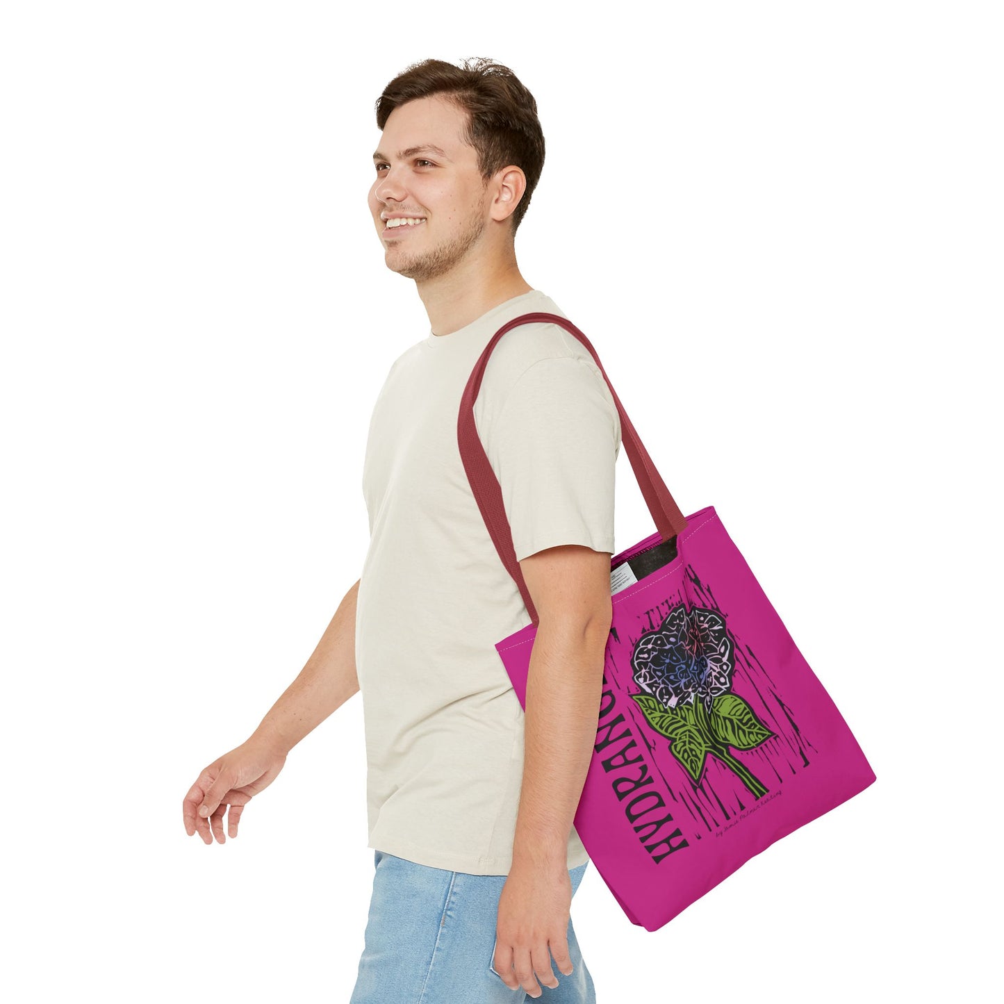 Hydrangea Tote Bag - Floral Design, Perfect for Groceries, Beach, Shopping, Gifts, Eco-Friendly