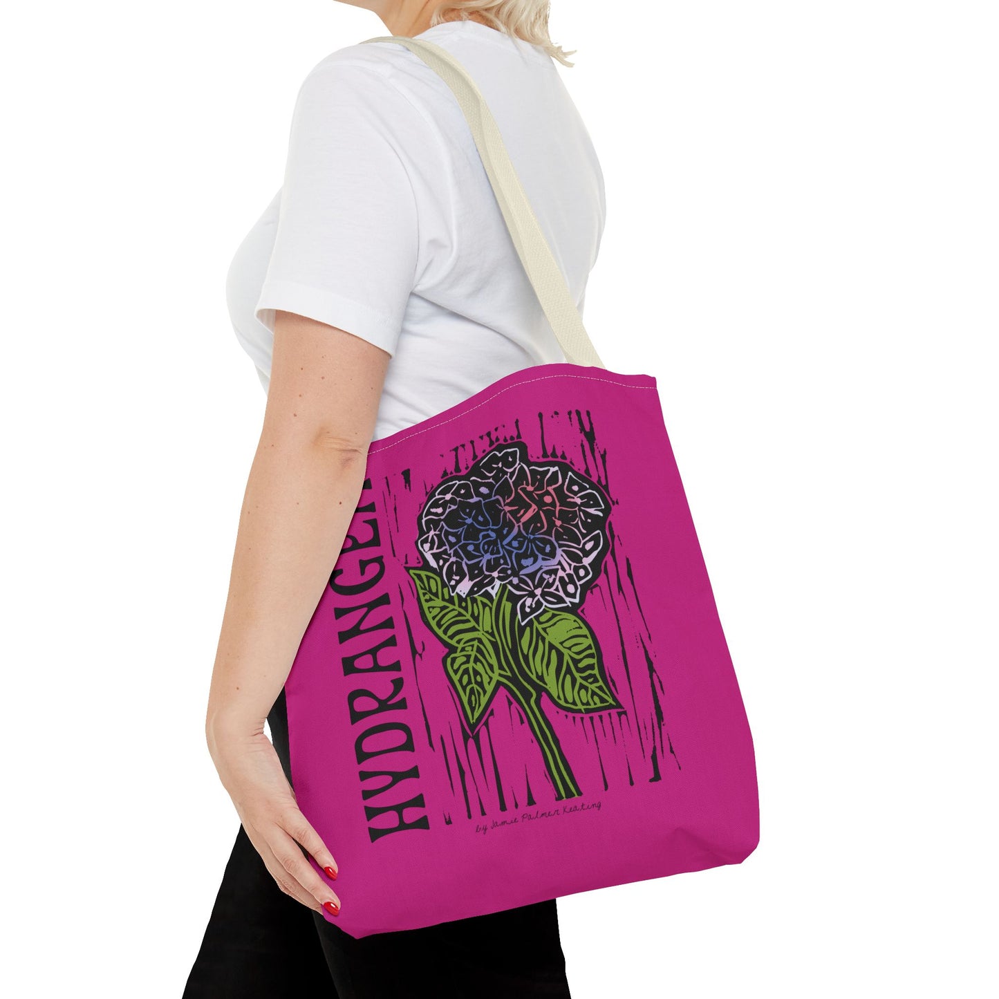 Hydrangea Tote Bag - Floral Design, Perfect for Groceries, Beach, Shopping, Gifts, Eco-Friendly