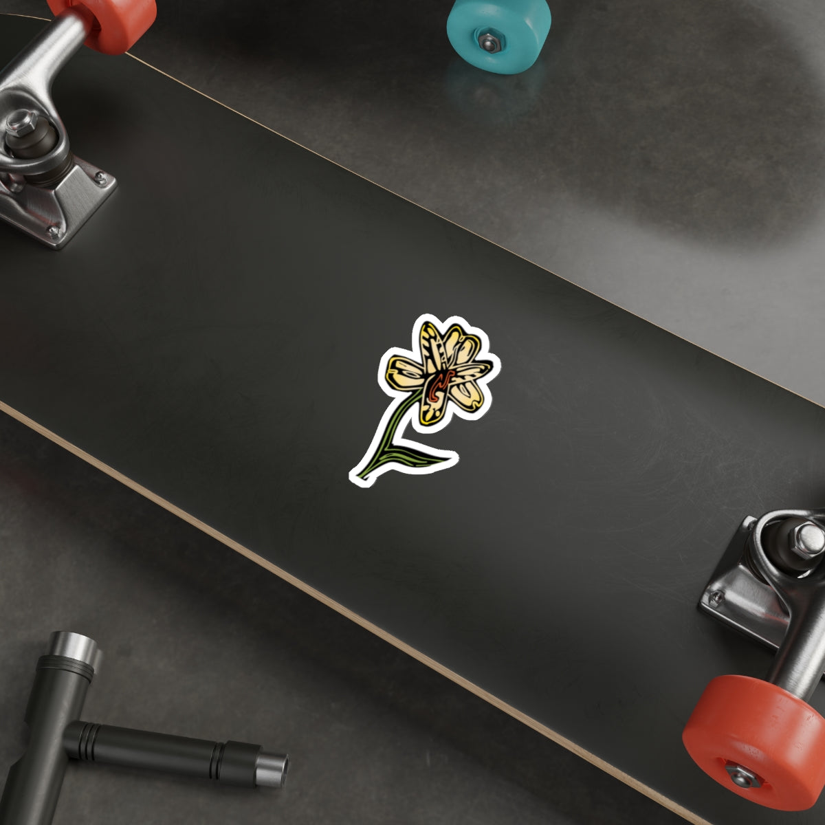 Alstromeria Flower Die-Cut Stickers - Beautiful Floral Decor for Laptops, Water Bottles, Journals, Gifts, and Home Decor