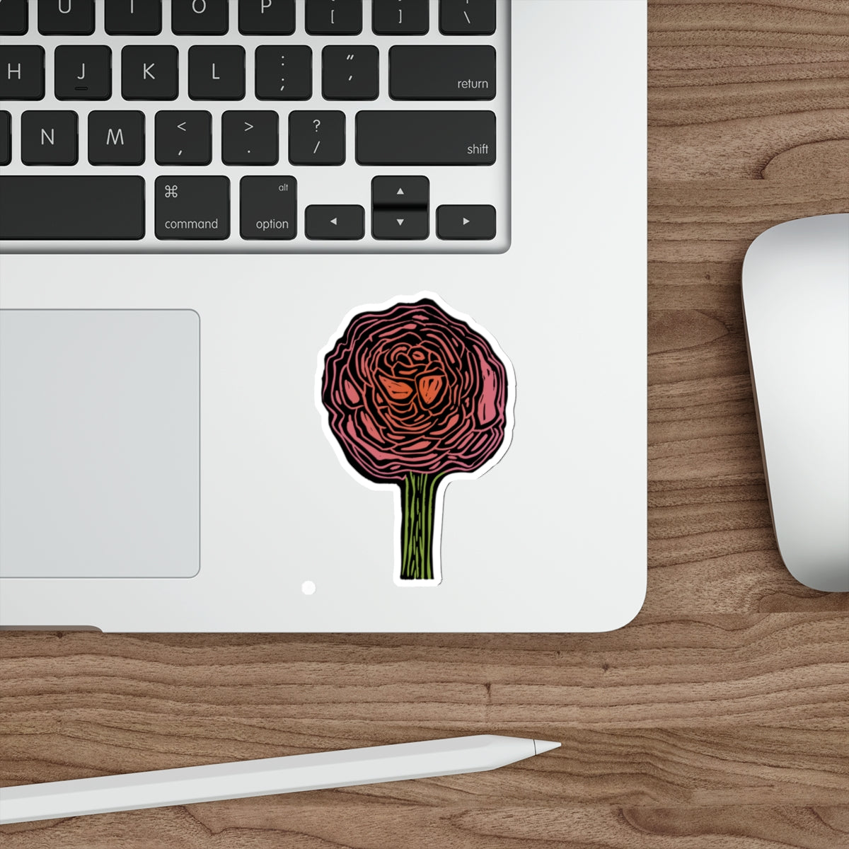 Ranunculus Die-Cut Stickers | Boho Flower Design | Perfect for Laptops, Water Bottles, Journals, Scrapbooking, Gifts