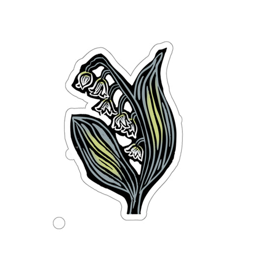 Elegant Lily of the Valley Floral Die-Cut Stickers, Botanical Decor, Laptop Stickers, Nature Lovers Gift, Journal Accessories, Flower Vinyl Decals