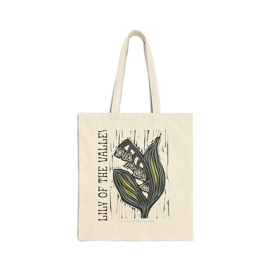 Tote Bag — "Lily of the Valley" Botanical Canvas Tote