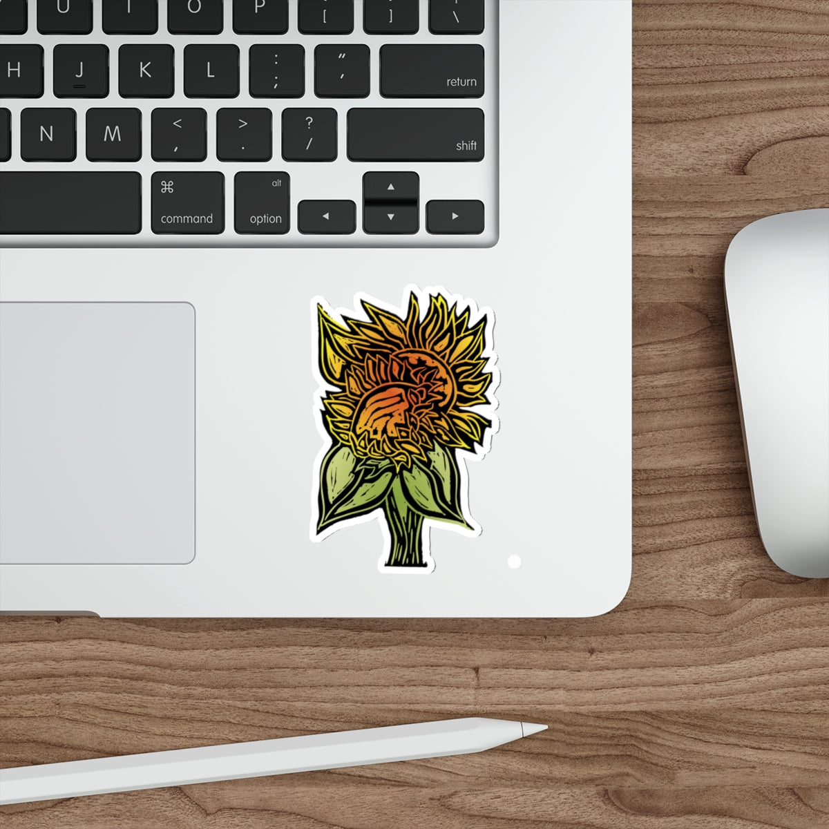 Vibrant Sunflower Die-Cut Stickers | Floral Decor, Laptop Stickers, Gift for Garden Lovers, Journal Accessory, Nature Theme