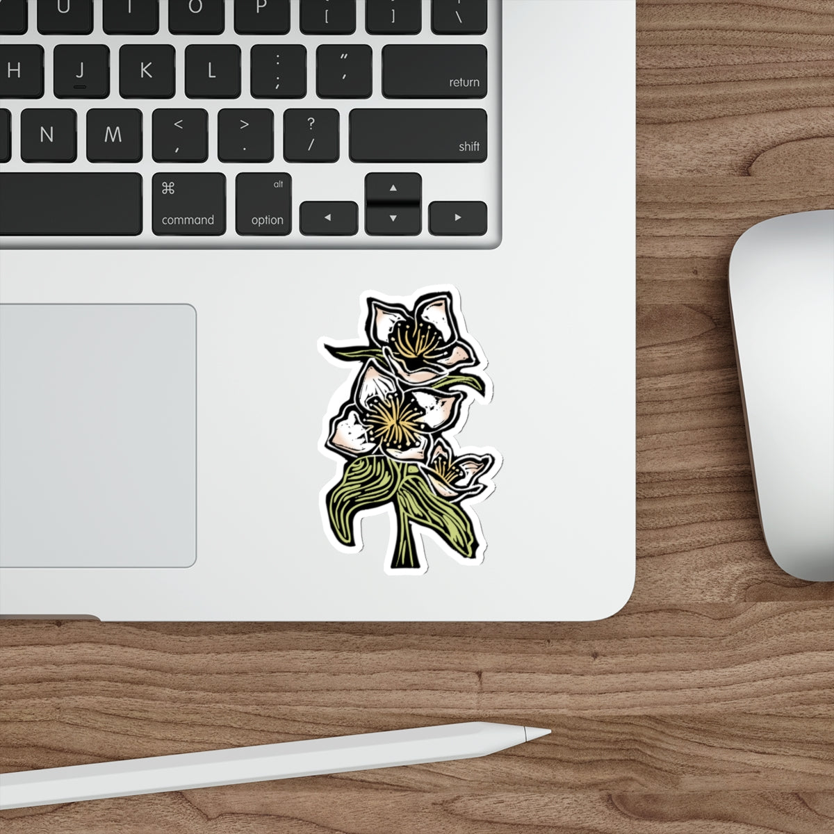 Jasmine Die-Cut Stickers - Floral Stickers for Laptop, Journal, Water Bottle, Ideal for Gifts, Decor, and Crafts