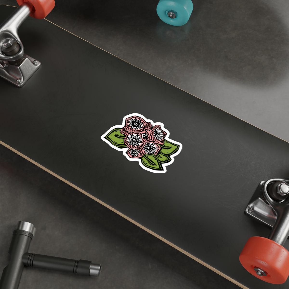 Kalmia Floral Die-Cut Stickers, Botanical Decals, Laptop Stickers, Journal Decor, Gift for Plant Lovers, Nature-Inspired Art
