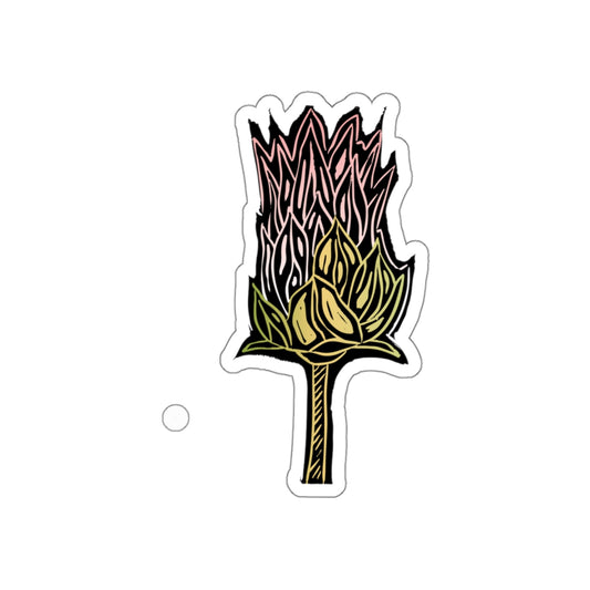 Xeranthemum Artful Nature Die-Cut Stickers | Floral Decor, Cute Gifts for Plant Lovers, Aesthetic Laptop Accessories, Eco-Friendly Art, Floral Decor