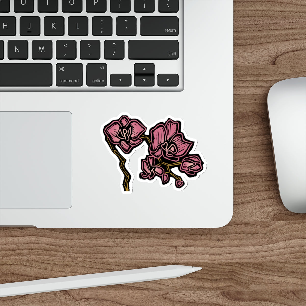 Elegant Orchid Die-Cut Stickers | Floral Laptop Decor, Journal Embellishments, Gift for Plant Lovers, Cute Wall Art