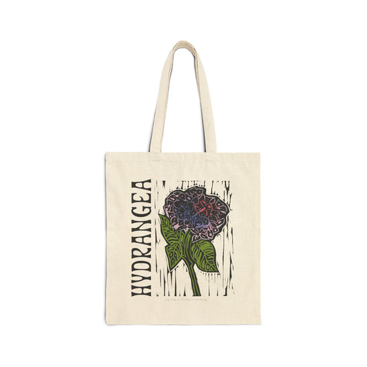 Tote Bag — "Hydrangea" Botanical Canvas Tote