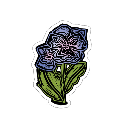 Charming Violet Die-Cut Stickers | Floral Decor, Laptop Stickers, Planner Accessories, Gift Ideas, Nature Aesthetic