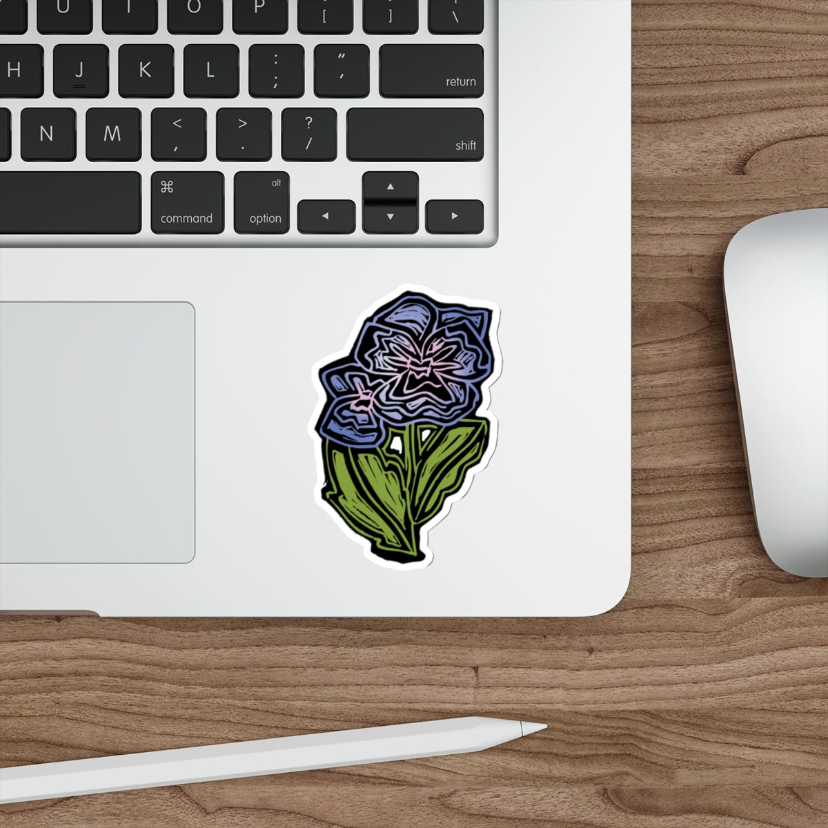 Charming Violet Die-Cut Stickers | Floral Decor, Laptop Stickers, Planner Accessories, Gift Ideas, Nature Aesthetic
