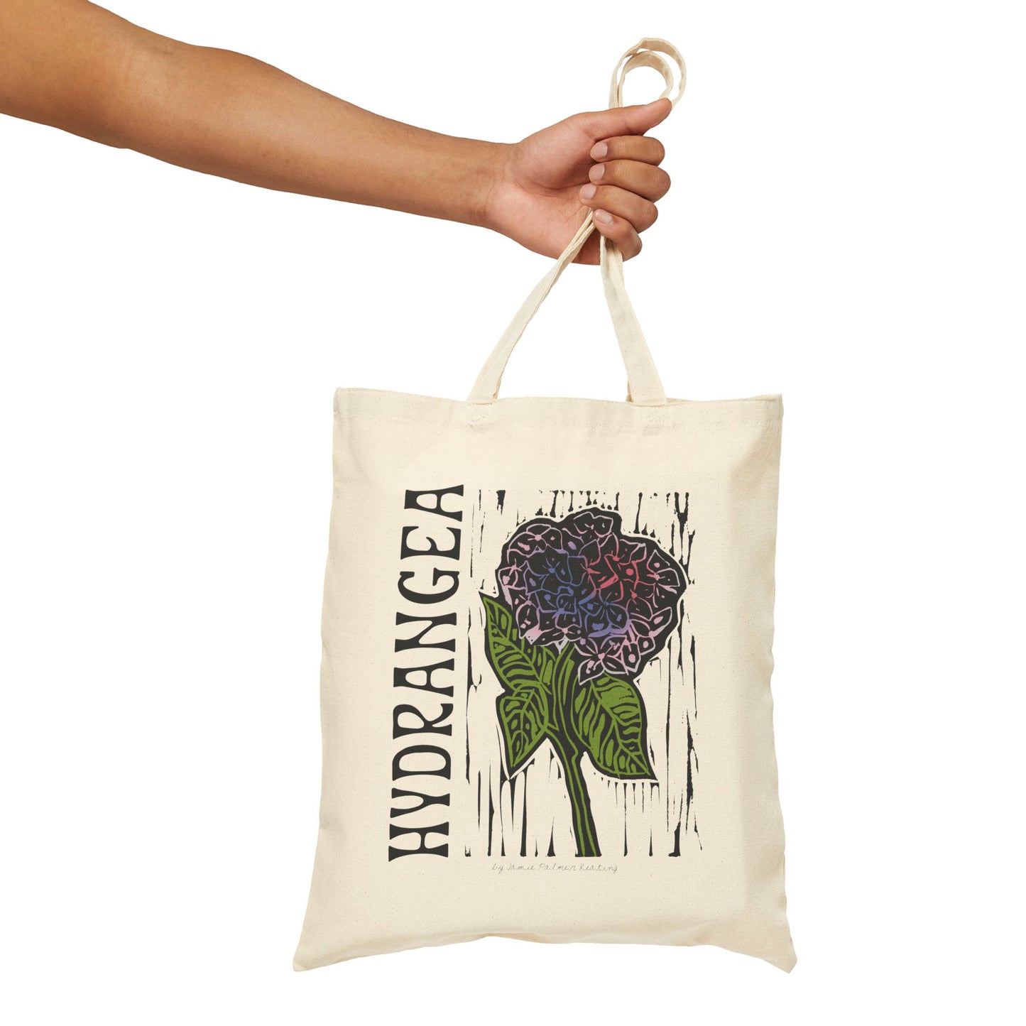 Tote Bag — "Hydrangea" Botanical Canvas Tote