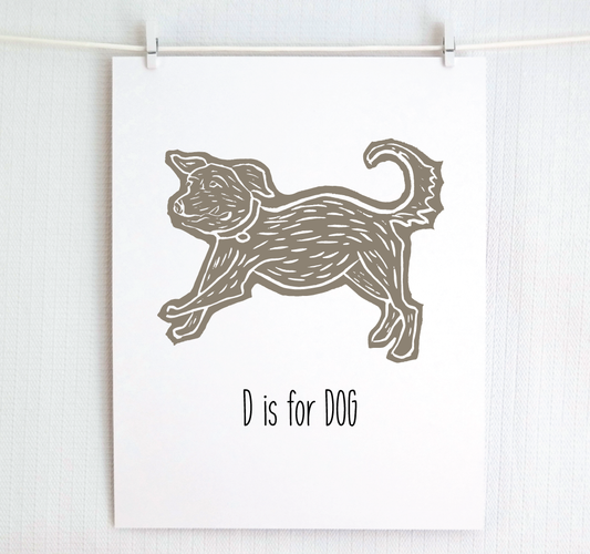 D is for Dog: Farm Alphabet Letter Print