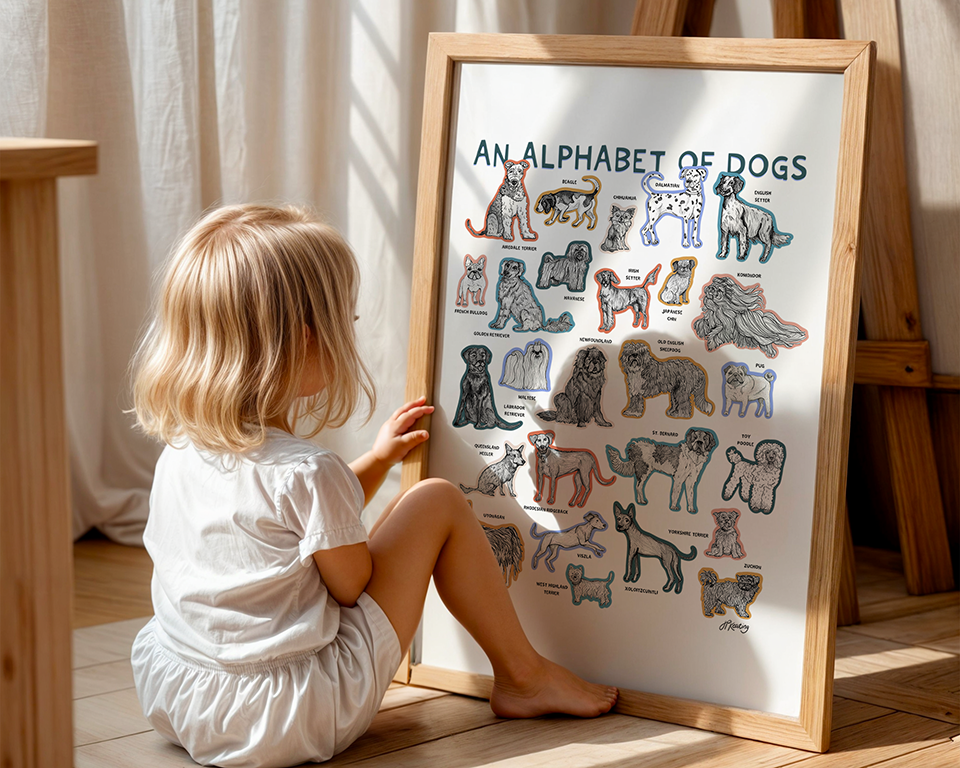 An Alphabet of Dogs Print