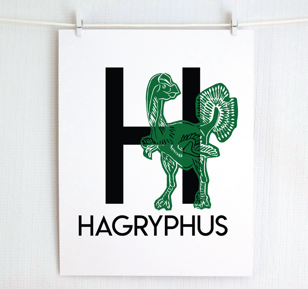 H is for Hagryphus Illustrated Print