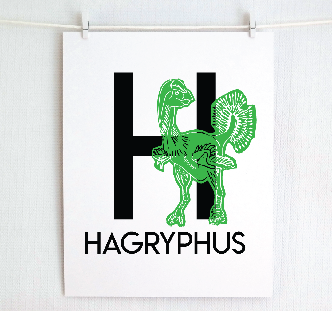 H is for Hagryphus Illustrated Print