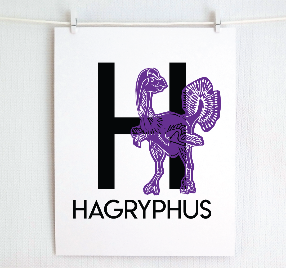 H is for Hagryphus Illustrated Print