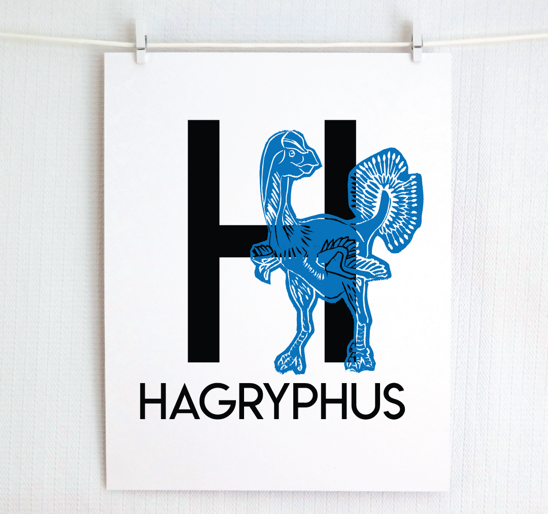 H is for Hagryphus Illustrated Print