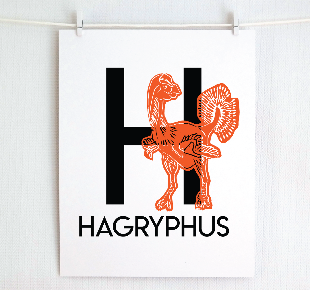H is for Hagryphus Illustrated Print