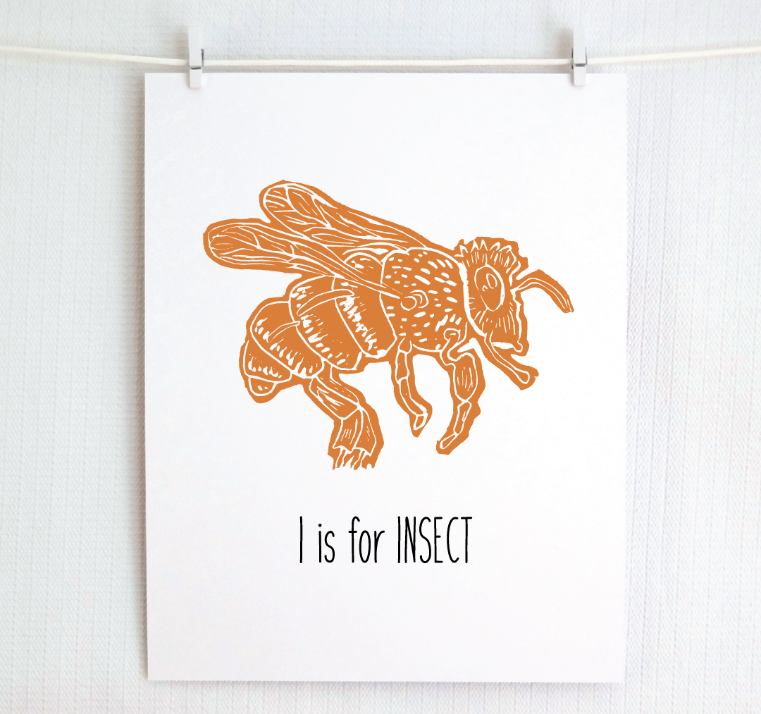 I is for Insect: Farm Alphabet Letter Print