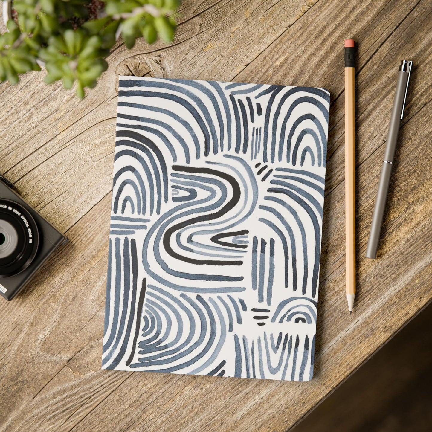 Indigo Ink Waves Softcover Journal (blank pages)