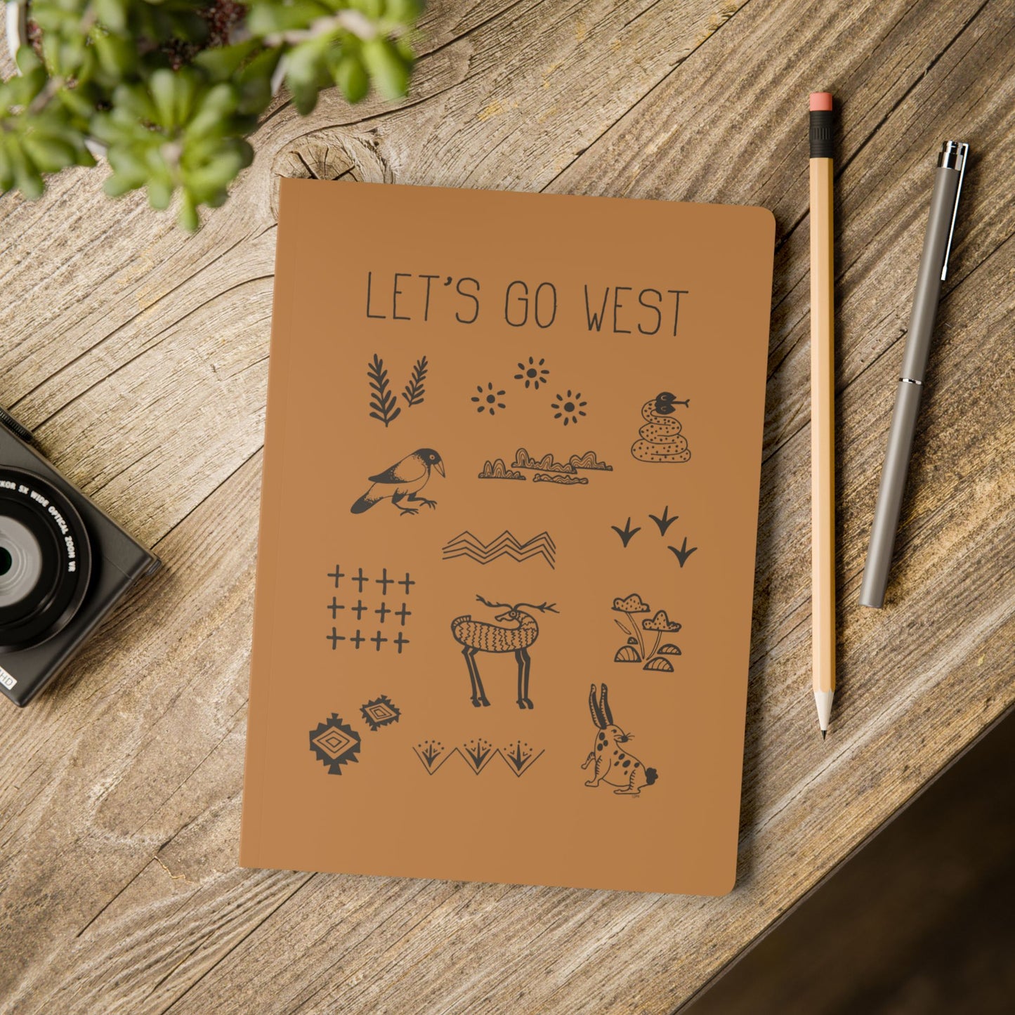 "Let’s Go West" Softcover Journal (blank pages)