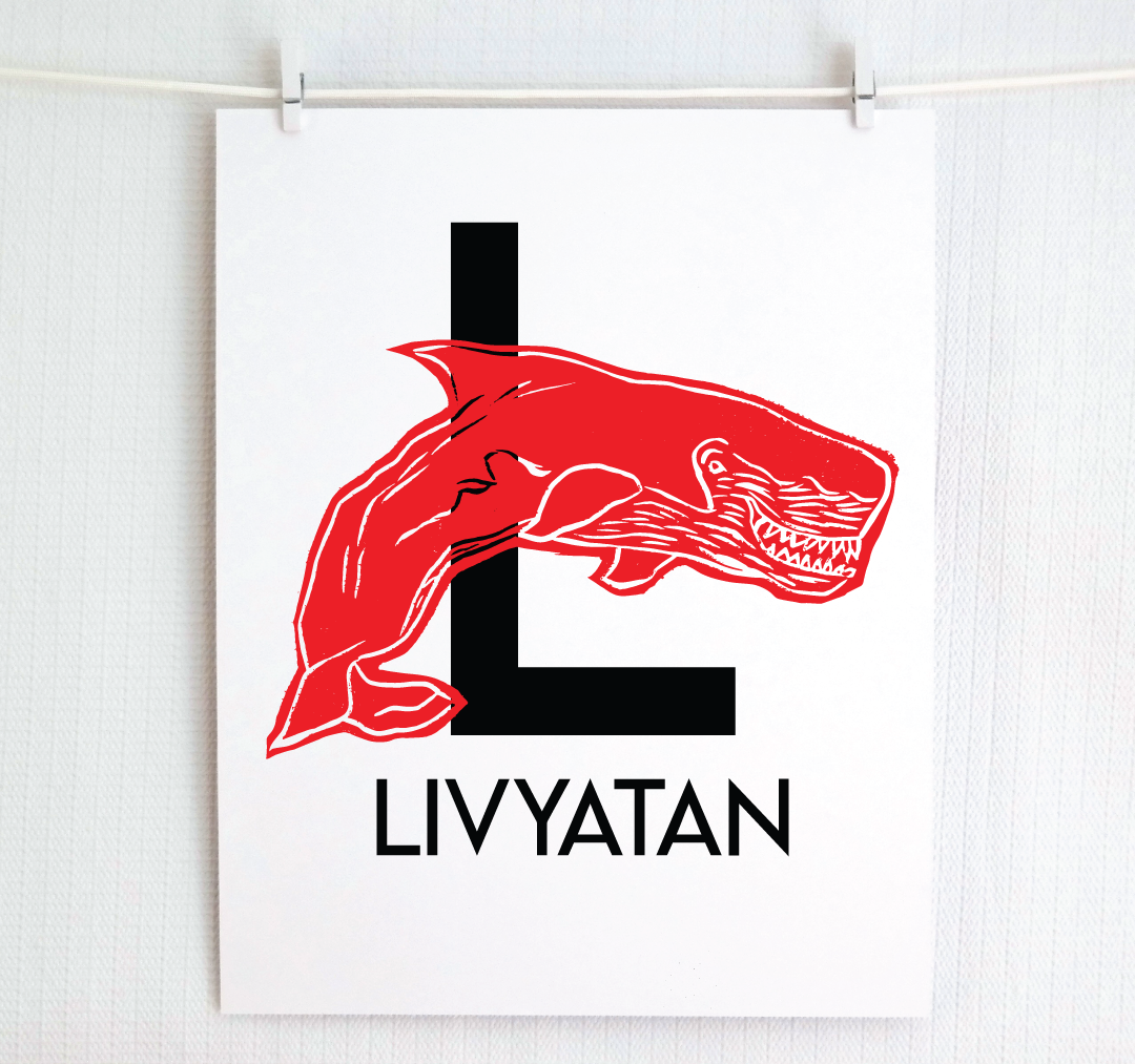 L is for Livyatan Illustrated Print