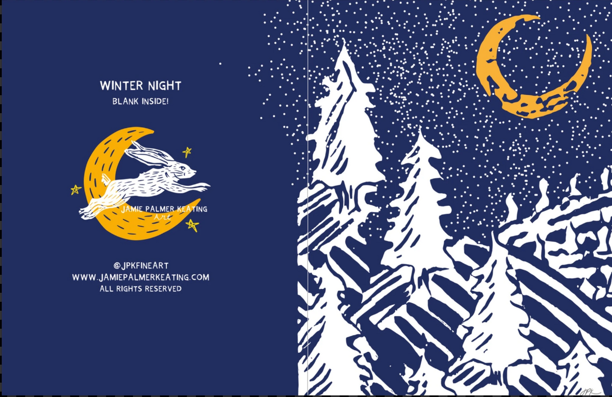 Winter Night (Pack of 10 Greeting Cards)