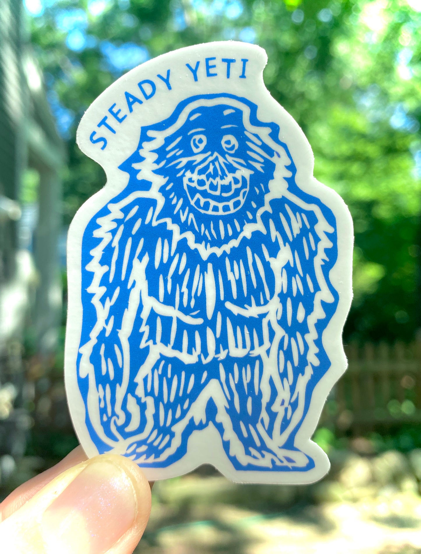 Steady Yeti vinyl sticker