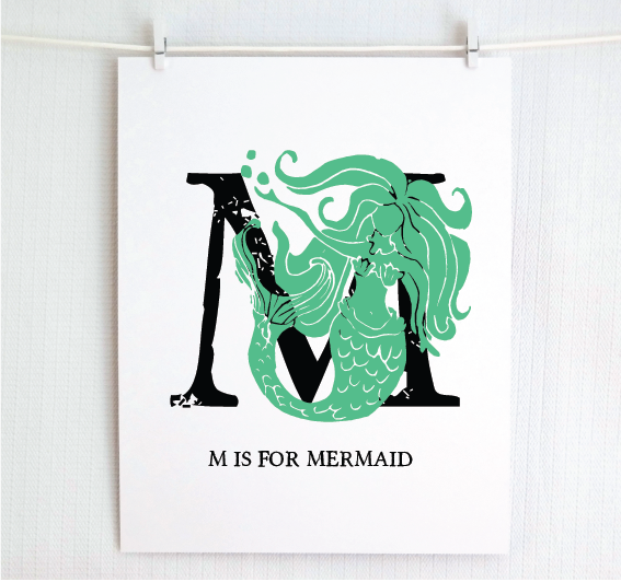 M is for Mermaid (Underwater)