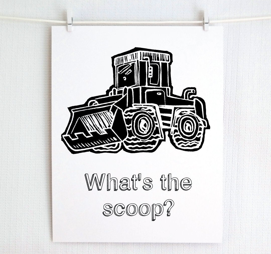 What's the scoop? Illustrated Print