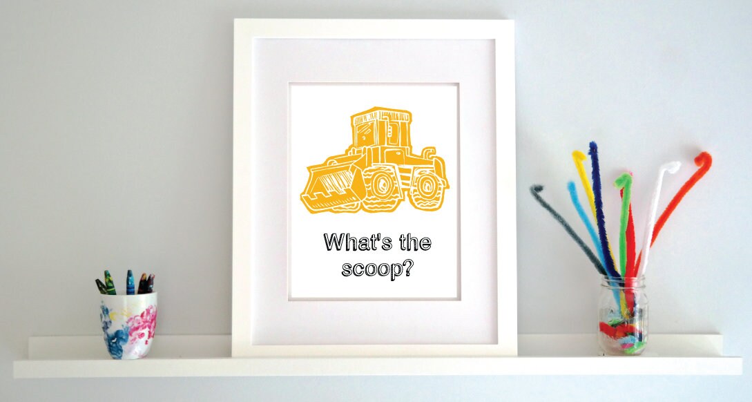 What's the scoop? Illustrated Print