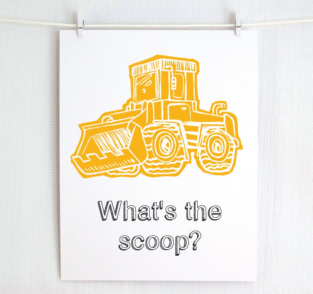 What's the scoop? Illustrated Print