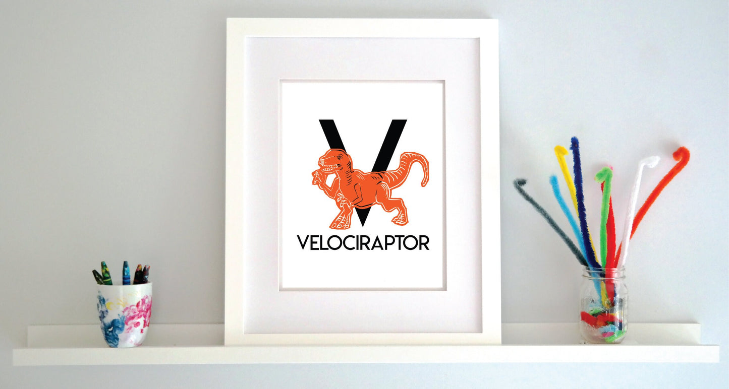 V is for Velociraptor