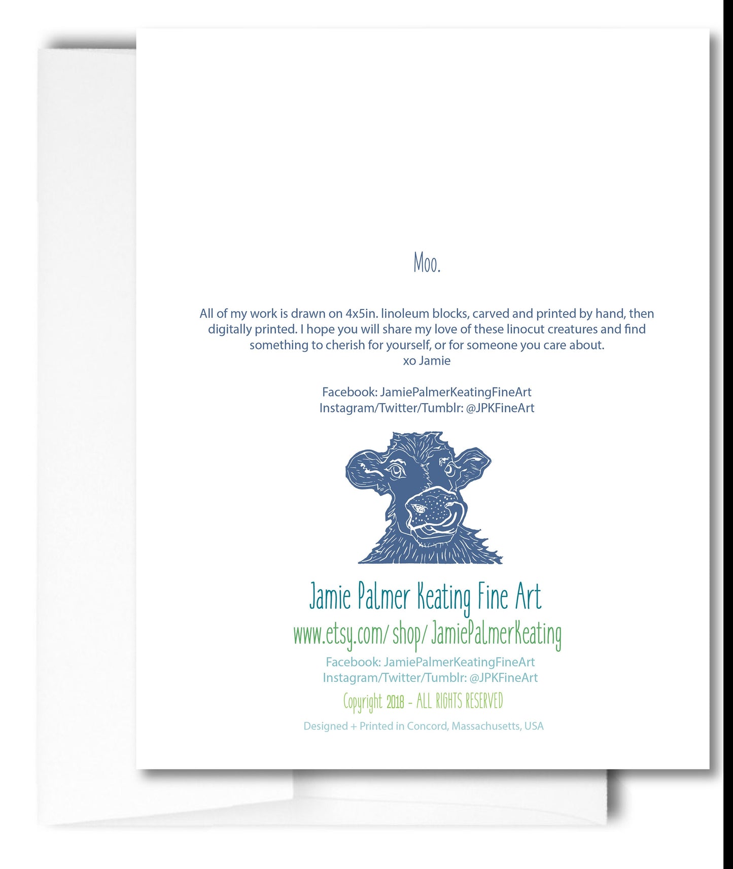 Moo. Greeting Cards