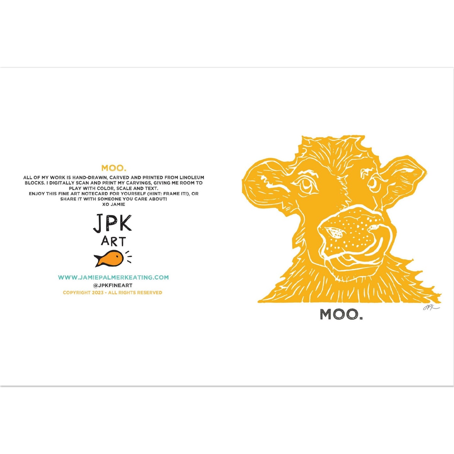 Moo: Pack of 10 Folded Cards (standard envelopes) (US & CA)